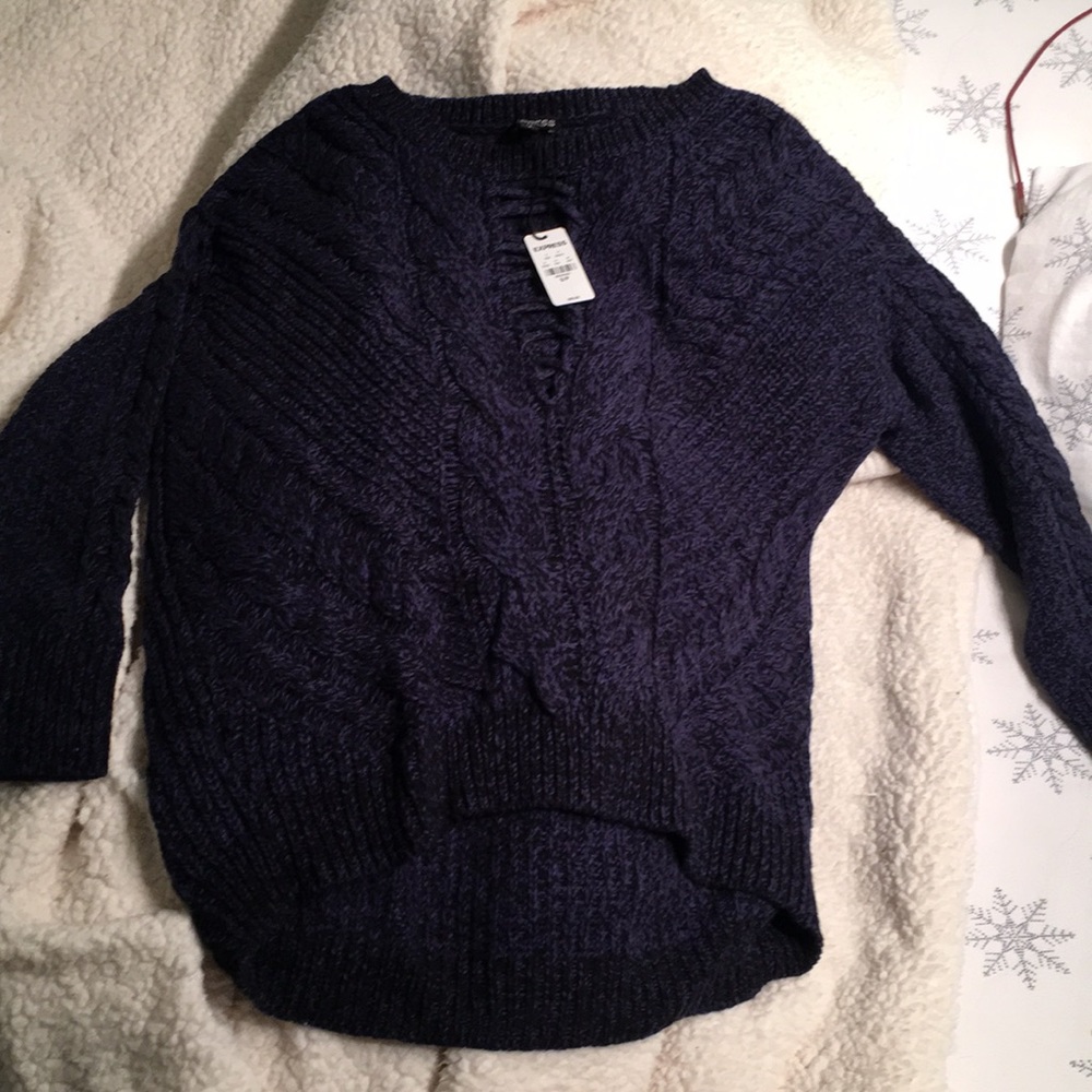blue/black designed express sweater